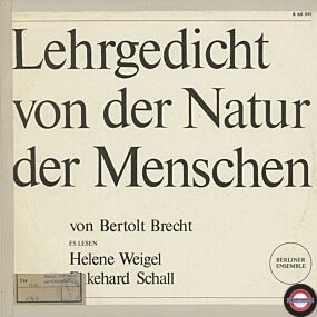Lehrgedicht Von Der Natur Und Der Menschen - Bertold Brecht
